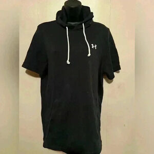 Under Armour‎ Men's Black Sportstyle Terry Short Sleeve Hoodie